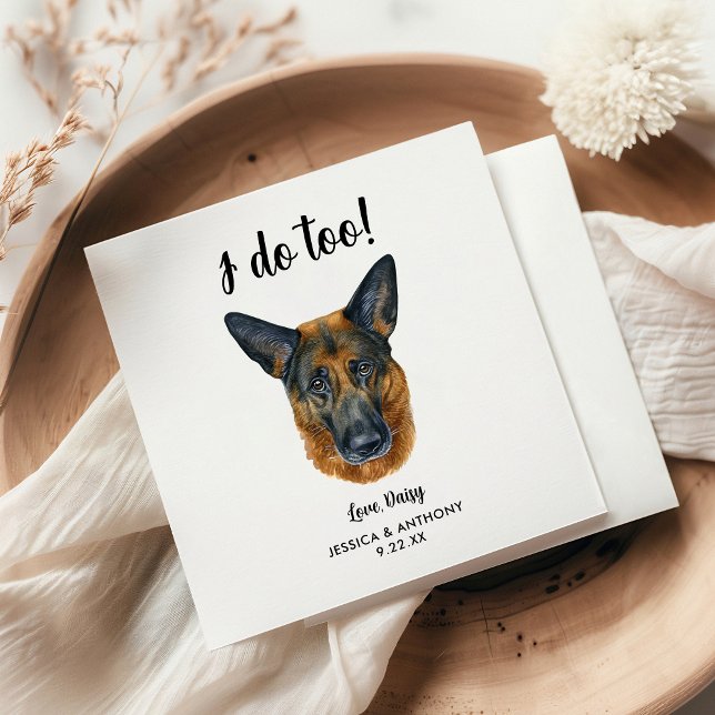 Dog Wedding Cocktail Napkins (Creator Uploaded)