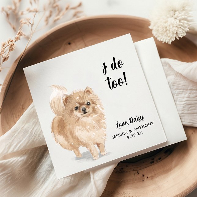 Dog Wedding Cocktail Napkins (Creator Uploaded)