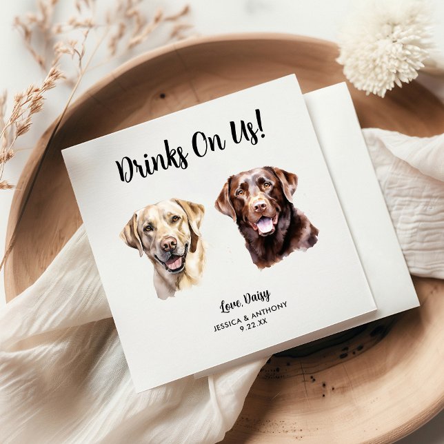 Dog Wedding Cocktail Napkins (Creator Uploaded)