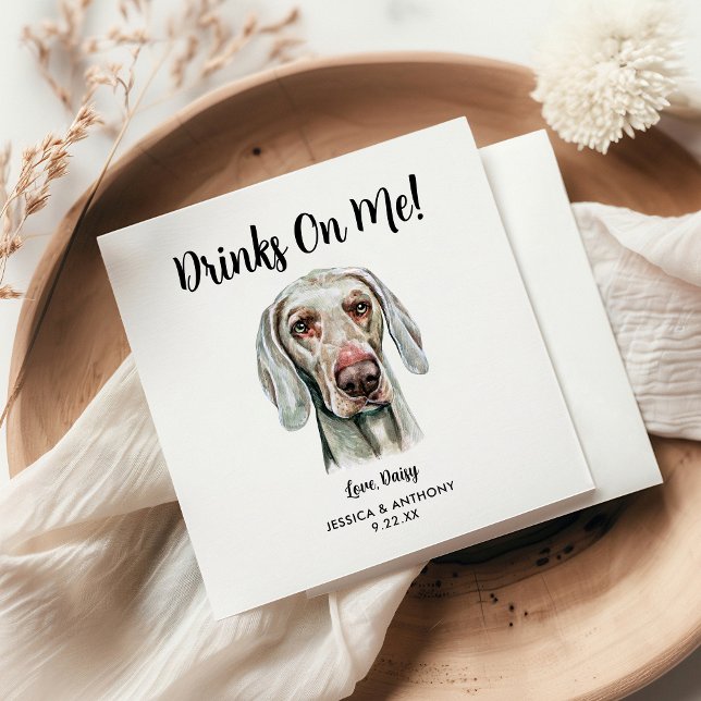 Dog Wedding Cocktail Napkins (Creator Uploaded)