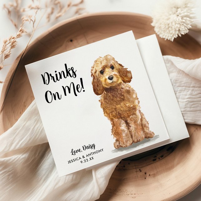 Dog Wedding Cocktail Napkins (Creator Uploaded)