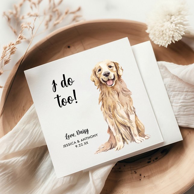 Dog Wedding Cocktail Napkins (Creator Uploaded)