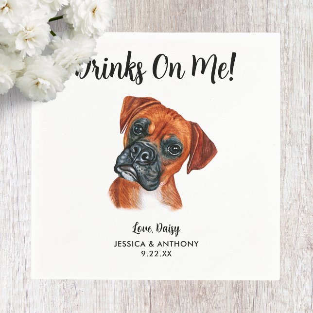 Dog Wedding Cocktail Napkins (Creator Uploaded)