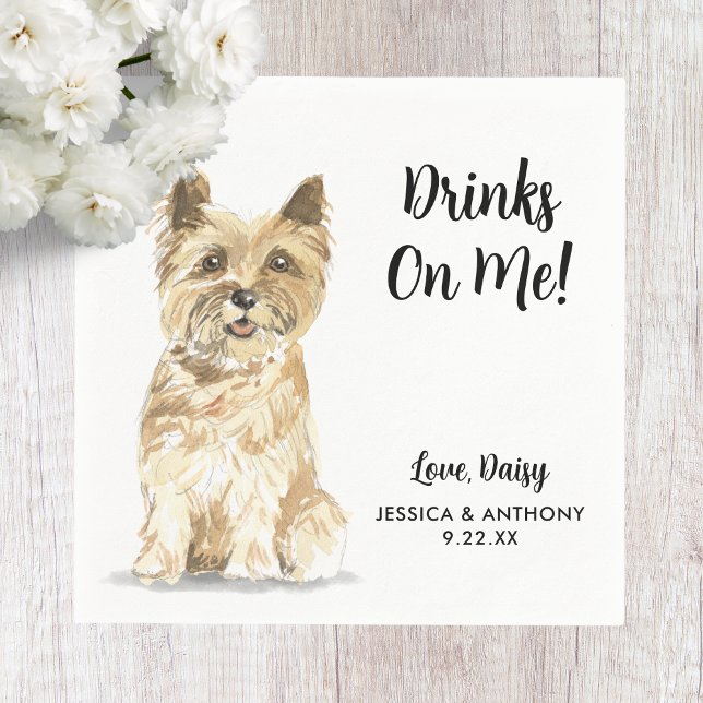 Dog Wedding Cocktail Napkins (Creator Uploaded)