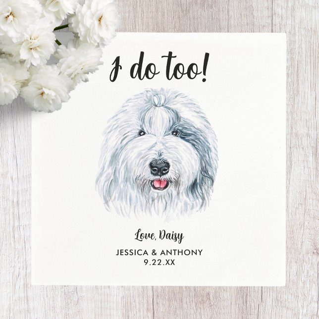 Dog Wedding Cocktail Napkins (Creator Uploaded)