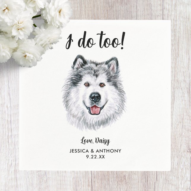 Dog Wedding Cocktail Napkins (Creator Uploaded)