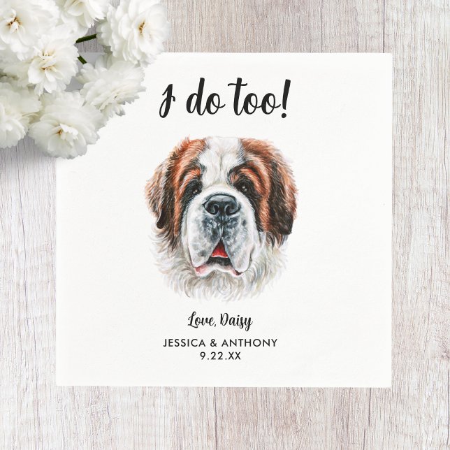 Dog Wedding Cocktail Napkins (Creator Uploaded)
