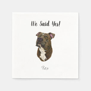 Dog Wedding Cocktail Napkins