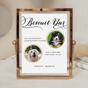 Dog Wedding Favour Biscuit Bar Pet Treat Wedding Pedestal Sign