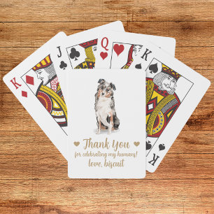 Dog Wedding Favour Playing Cards