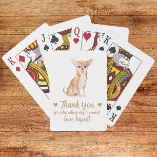 Dog Wedding Favour Playing Cards