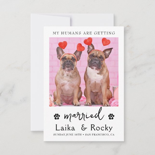 Dog Wedding Invitation (Devant)