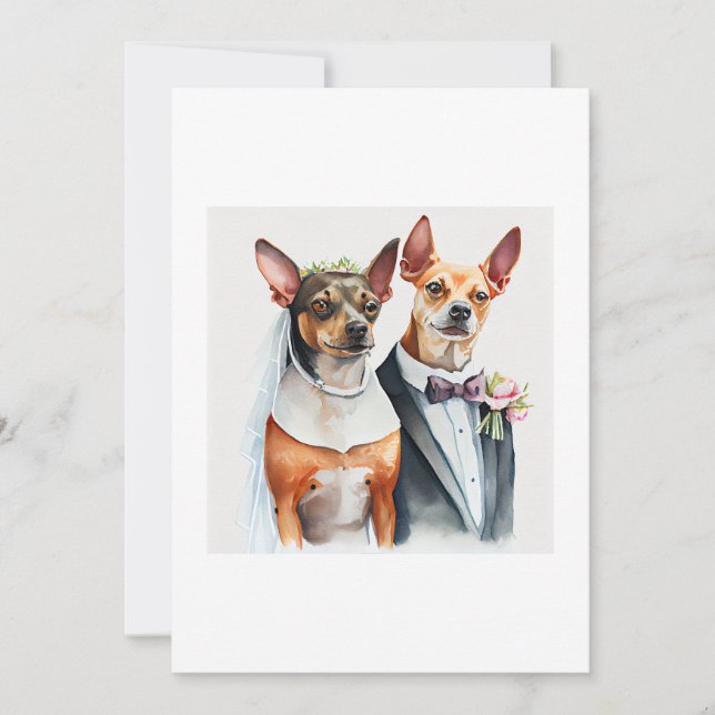 dog wedding invitation (Front)