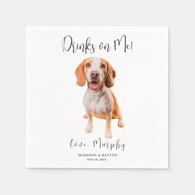 Dog Wedding Napkins (Front)
