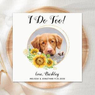 Dog Wedding Personalized Cocktail Napkin