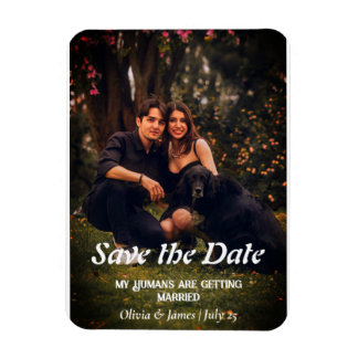 Dog Wedding Photo Save the Date Magnet