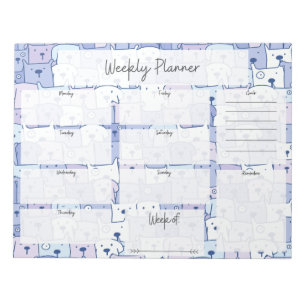 Dog Weekly Planner Notepad