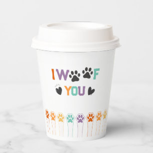 Dog Welcome party cute Paws Paper Cups