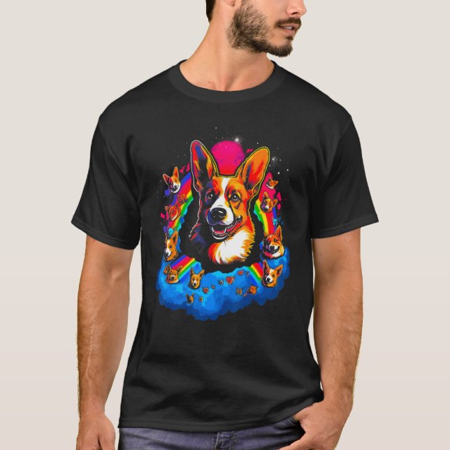 Dog Welsh Corgi Family T-Shirt (Front)