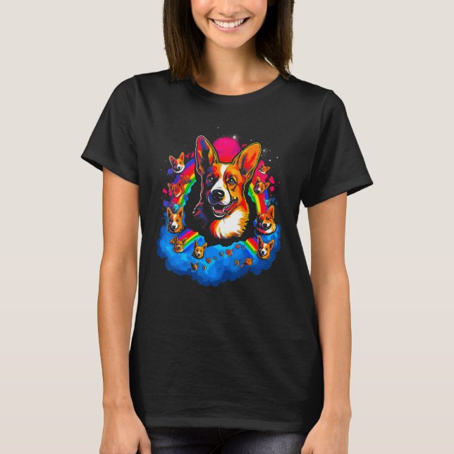 Dog Welsh Corgi Family T-Shirt (Front)