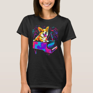 Dog Welsh Corgi Pianist T-Shirt