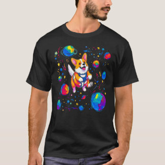 Dog Welsh Corgi Space T-Shirt