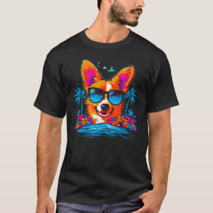 Dog Welsh Corgi Summer Vibe T-Shirt
