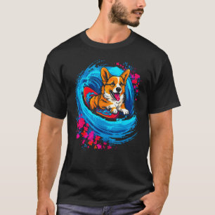 Dog Welsh Corgi Surfer T-Shirt