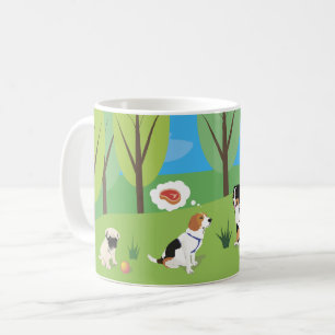 Dog Wild Party in the Nature Coffee Mug