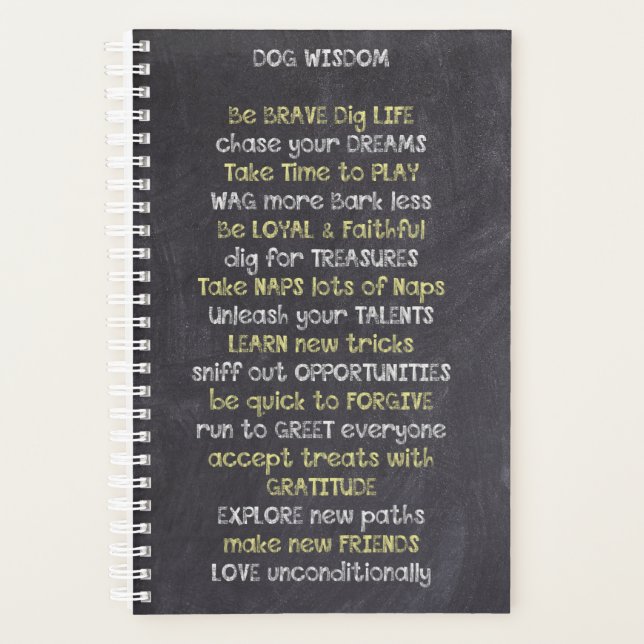 Dog Wisdom - Inspirational Planner (Front)