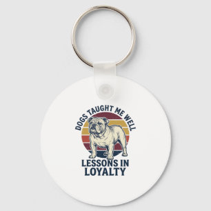 Dog Wisdom Shirt Vintage Bulldog Lesson Graphic_1 Keychain