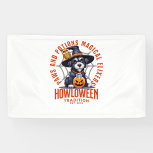 Dog Witch - Paws and Potions Magical Elixers. Howl Banner