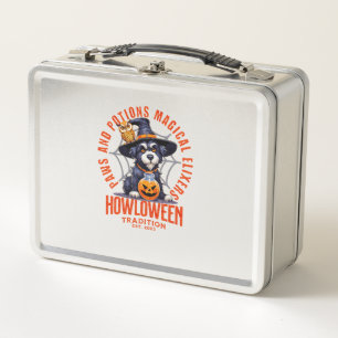 Dog Witch - Paws and Potions Magical Elixers. Howl Metal Lunch Box