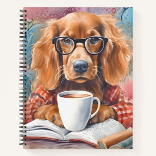 Dog With a Cup of Hot Chocolate Notebook