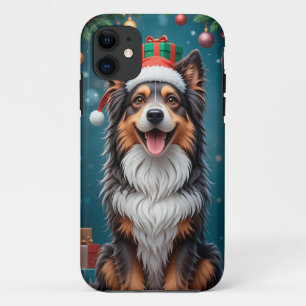 Dog with a vibrant and friendly expression iPhone 11 case