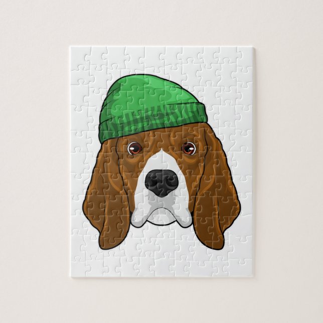 Dog with Beanie Jigsaw Puzzle (Vertical)