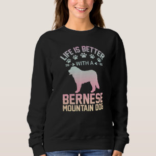 Dog with Bernese Mountain Dog 1 Sweatshirt