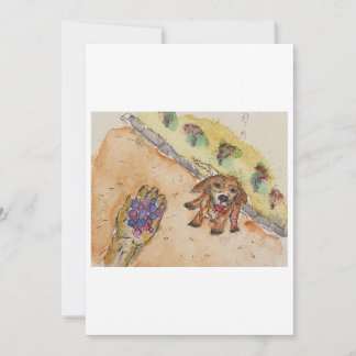 Dog with Berries Greeting Card