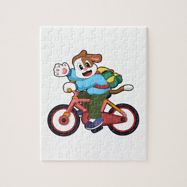Dog with Bicycle Jigsaw Puzzle (Vertical)