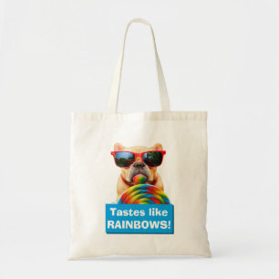 Dog With Big Lollipop Tote Bag