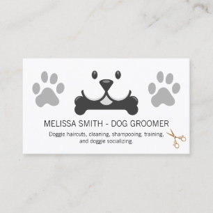 Dog with Bone   Animal Care Services Business Card