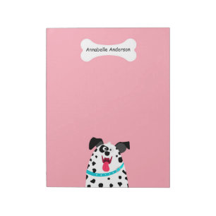 Dog with Bone Personalize Notepad