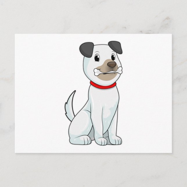Dog with Bone Postcard (Front)