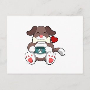 Dog with Bone Postcard