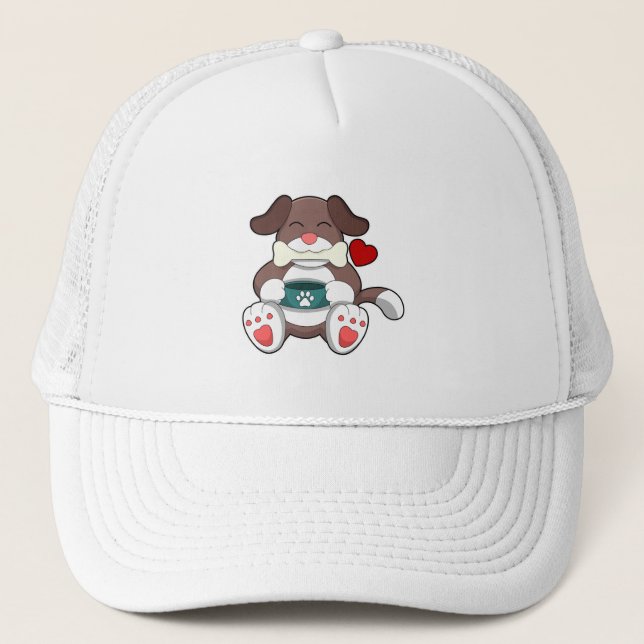 Dog with Bone Trucker Hat (Front)