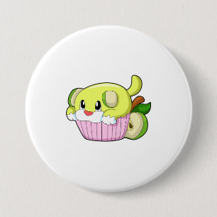 Dog with Cake 3 Inch Round Button