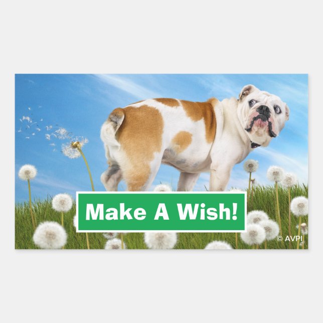 Dog With Dandelion Sticker (Front)