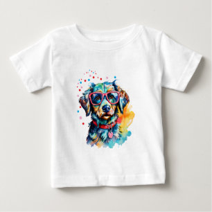 Dog with Glasses Baby T-Shirt