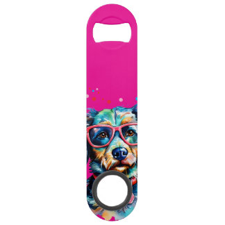 Dog with Glasses Bar Key