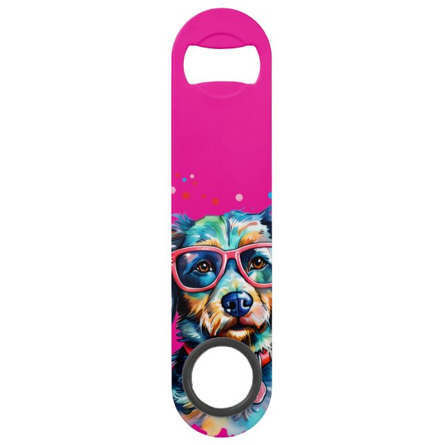 Dog with Glasses Bar Key (Front)